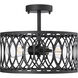 Arelyn 1 Light 13 inch Matte Black Indoor Semi-Flush Ceiling Light